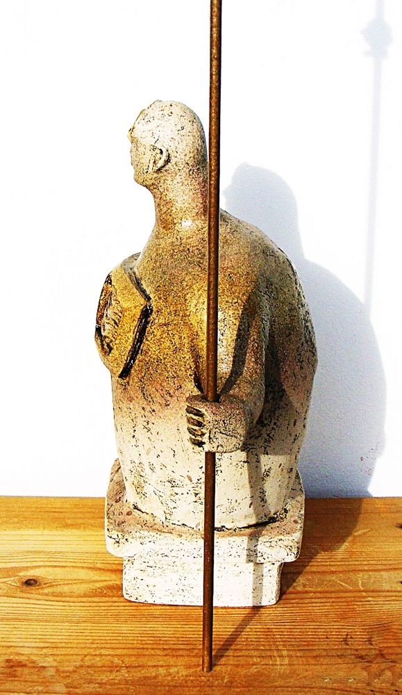 Sentinel Figure - Watching for Altruism - Ceramic Sculpture