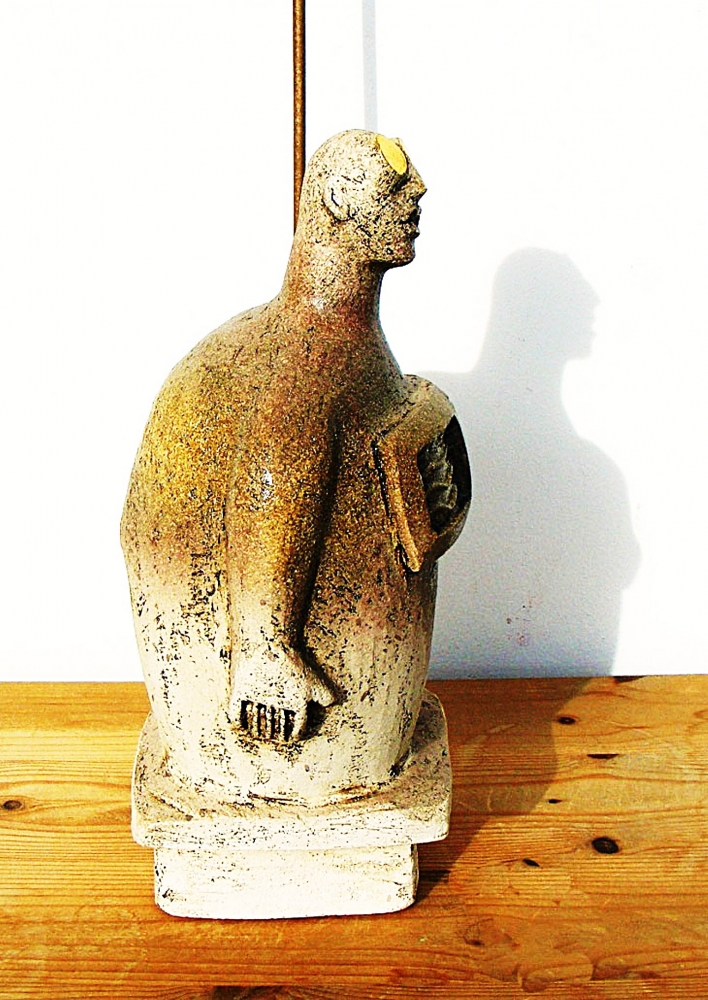 Sentinel Figure - Watching for Altruism - Ceramic Sculpture