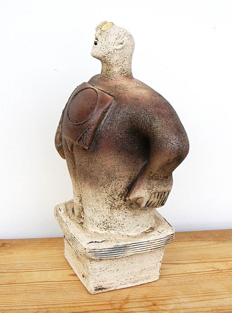 Stargazer Figure - Looking At Orion - Ceramic Sculpture