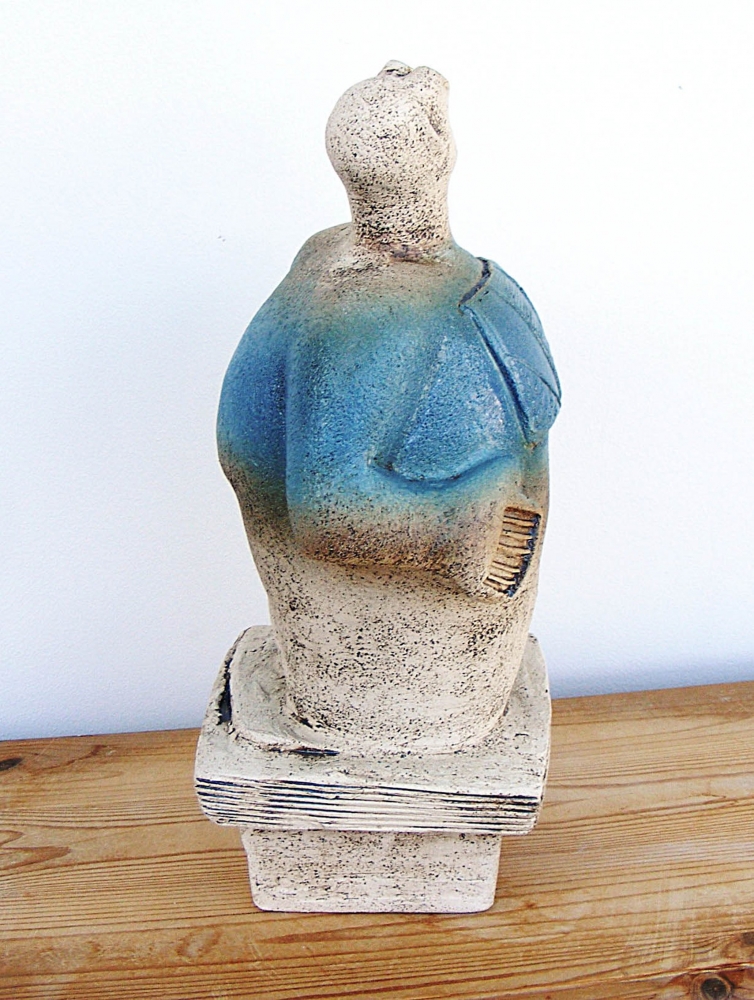 Stargazer Figure - Looking At Canis Major - Ceramic Sculpture