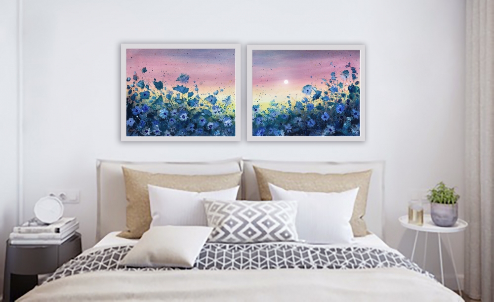 Midsummer Song - Diptych - Framed Pair