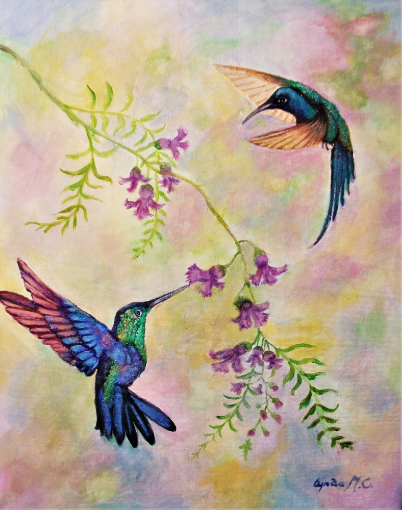 TWO HUMMINGBIRDS