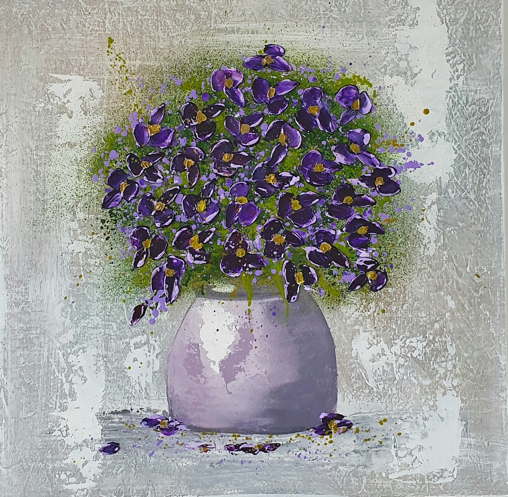 Vase with Violets 