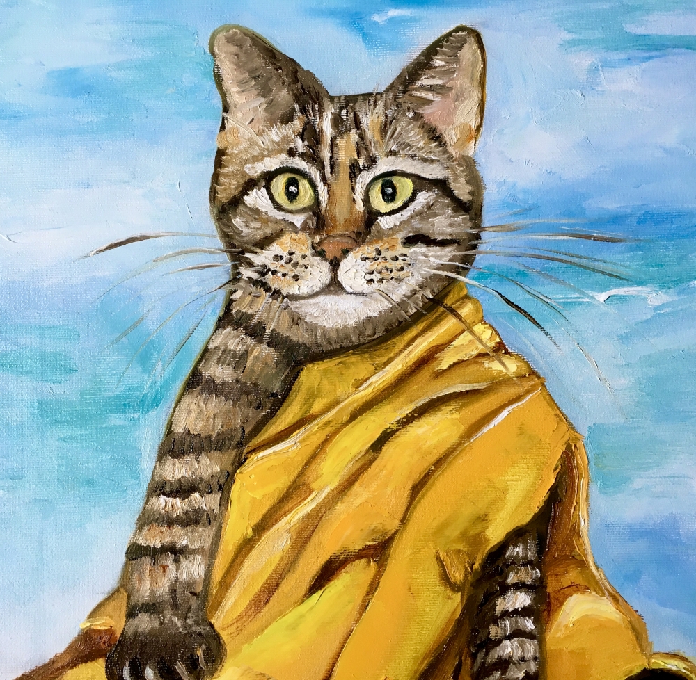 Buddhist cat bringing peace and tranquility of mind