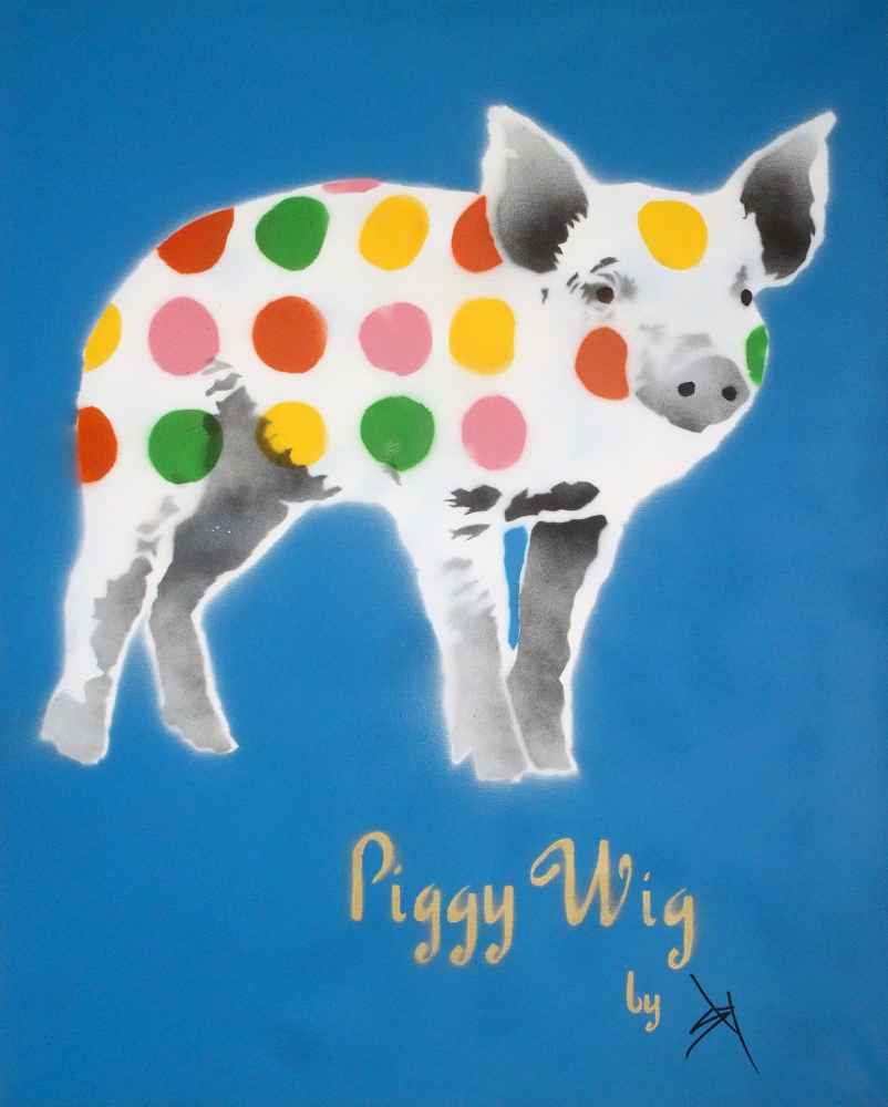 Piggy Wig (blue) with FREE poem!