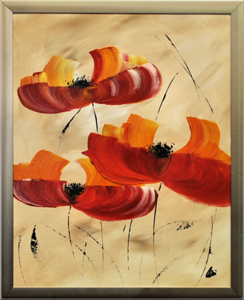 Wild Poppies - abstract flowers in frame