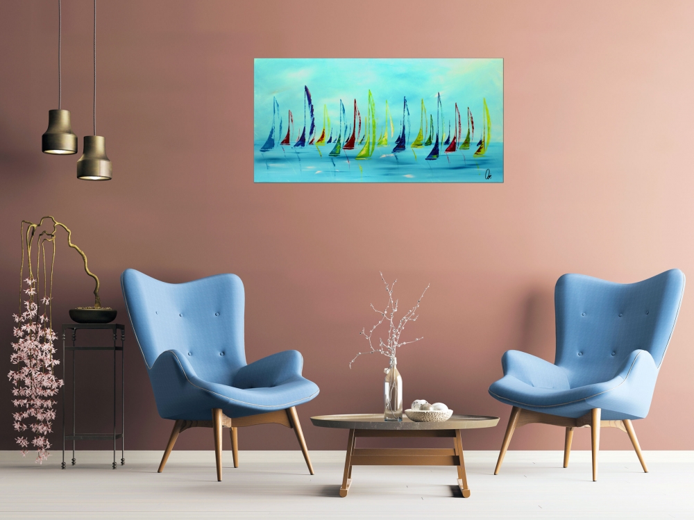 Segeltörn- abstract sailboat painting