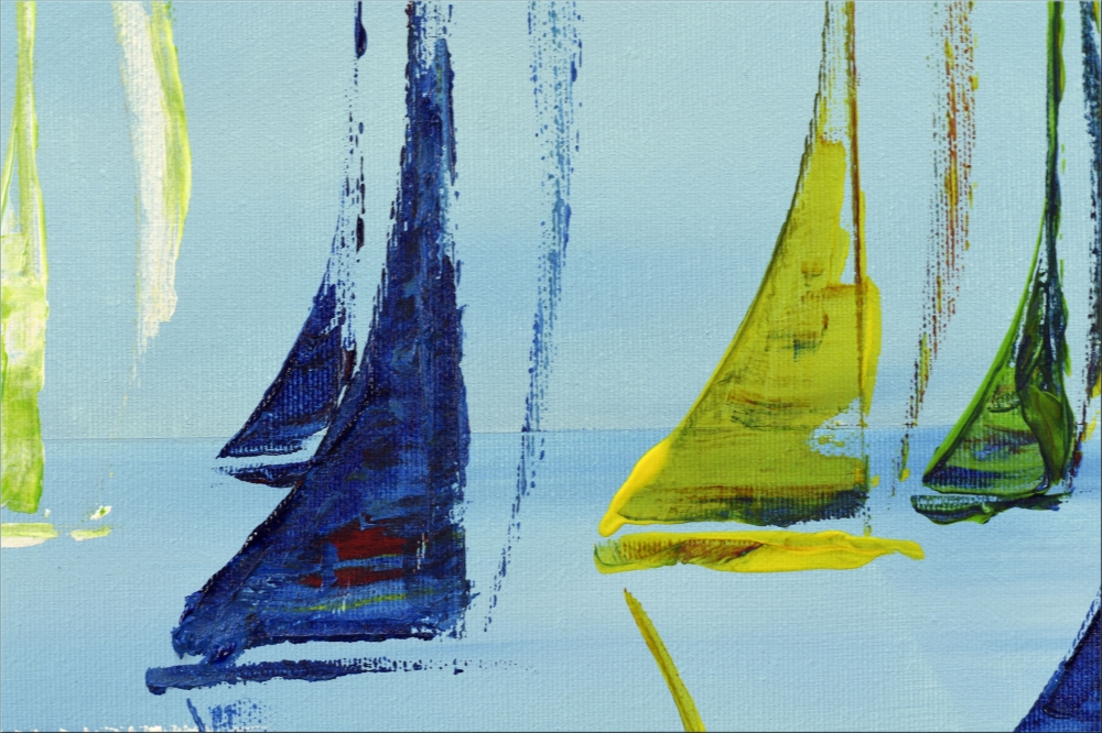 Segeltörn- abstract sailboat painting