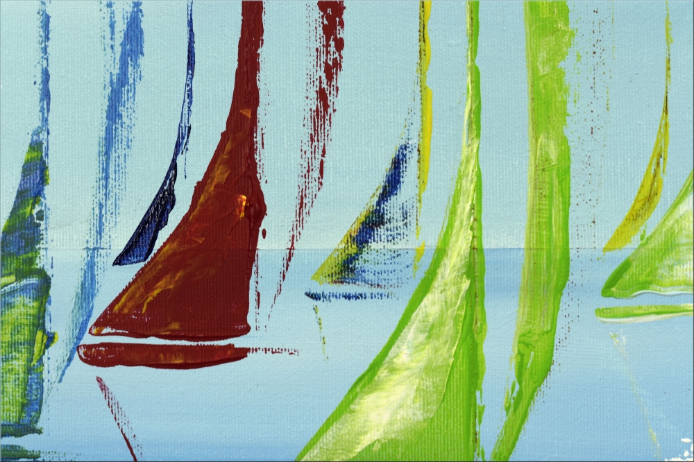 Segeltörn- abstract sailboat painting