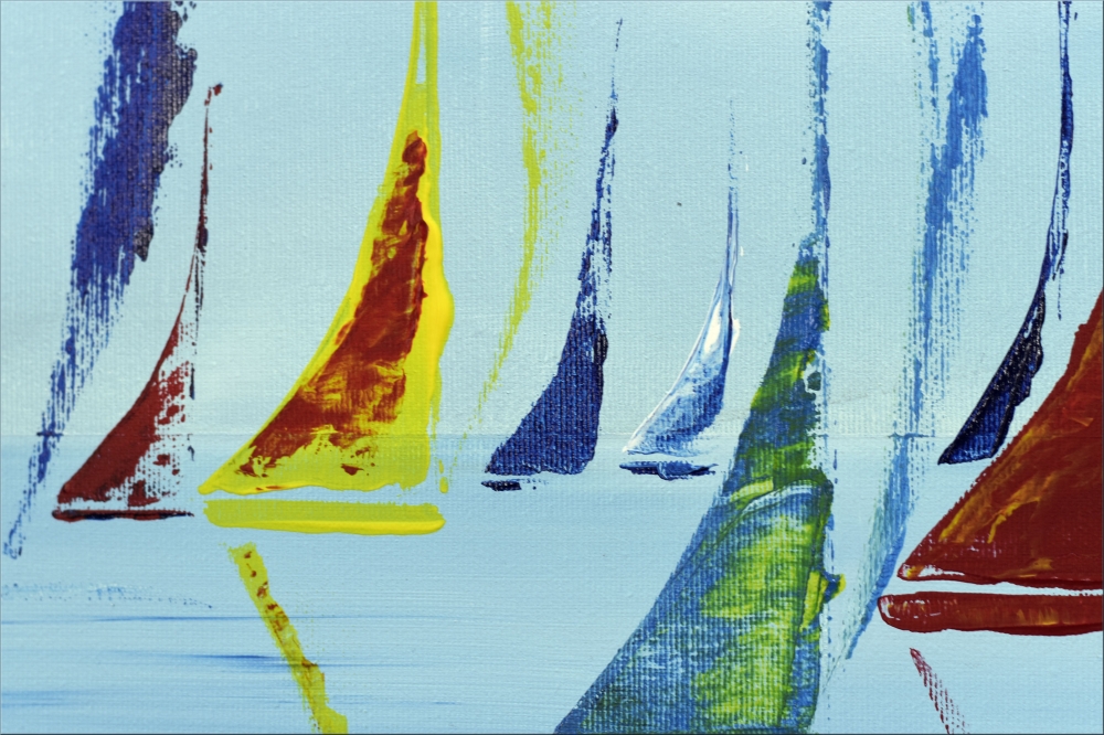 Segeltörn- abstract sailboat painting