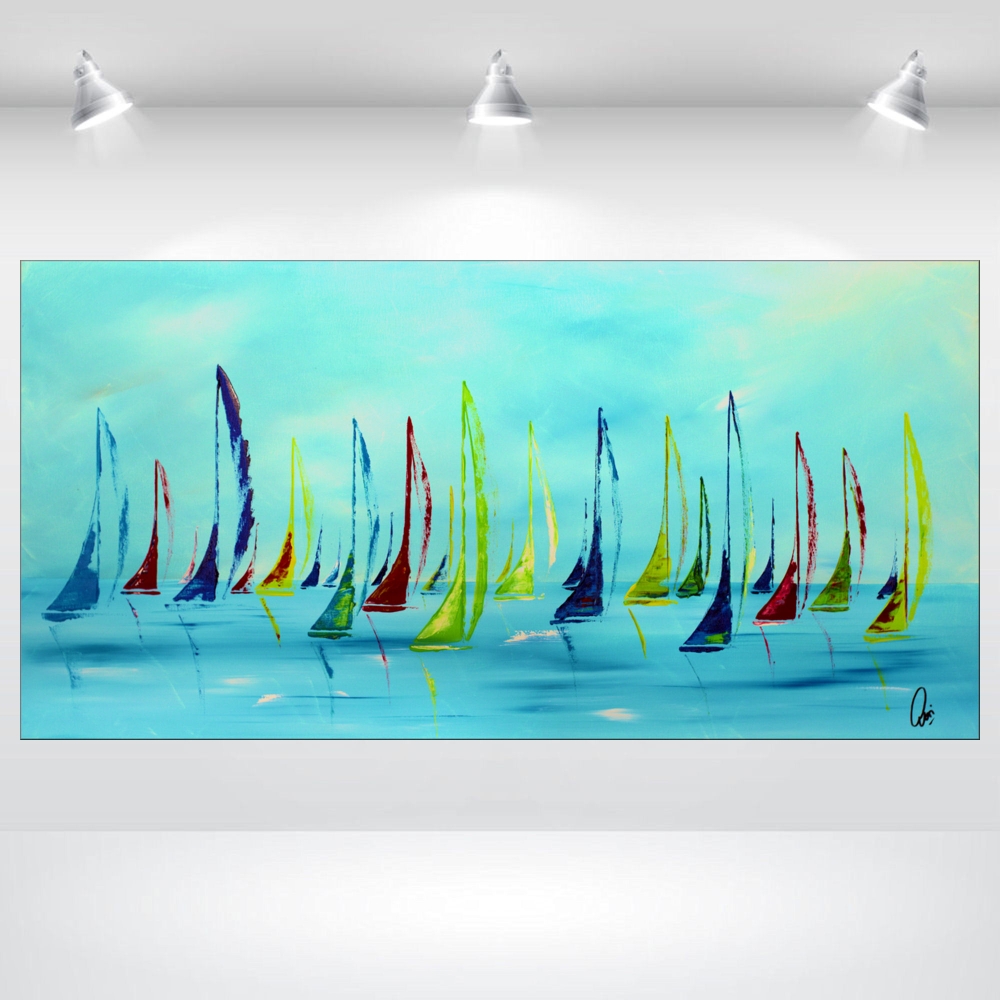 Segeltörn- abstract sailboat painting