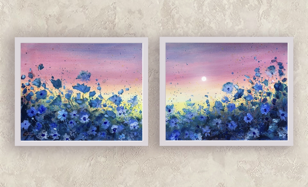 Midsummer Song - Diptych - Framed Pair