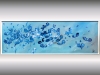 Blue Romance - abstract flowers in frame