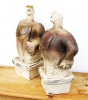 Pair of Stargazer Figures - Looking At Orion - Ceramic Sculpture