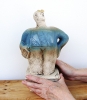 Stargazer Figure - Looking At Canis Major - Ceramic Sculpture