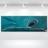 Ebullient- Abstract blue art in frame