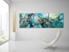 Abstract large triptych