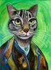 Cat Vincent Van Gogh inspired by His Self-portrait