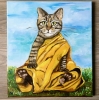 Buddhist cat bringing peace and tranquility of mind