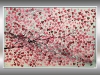 Blooming branch - red cherry blossom painting, framed