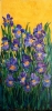 Garden Iris acrylic painting on canvas