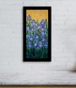 Garden Iris acrylic painting on canvas