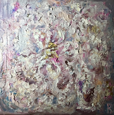 White flower oil painting 