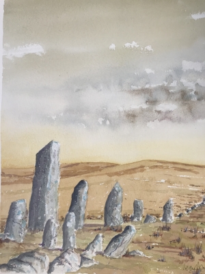 Down Tor stone row