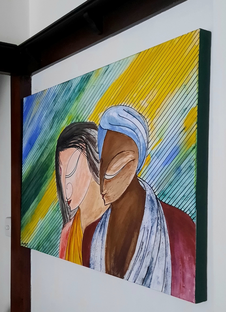 The Indian Couple In Abstract