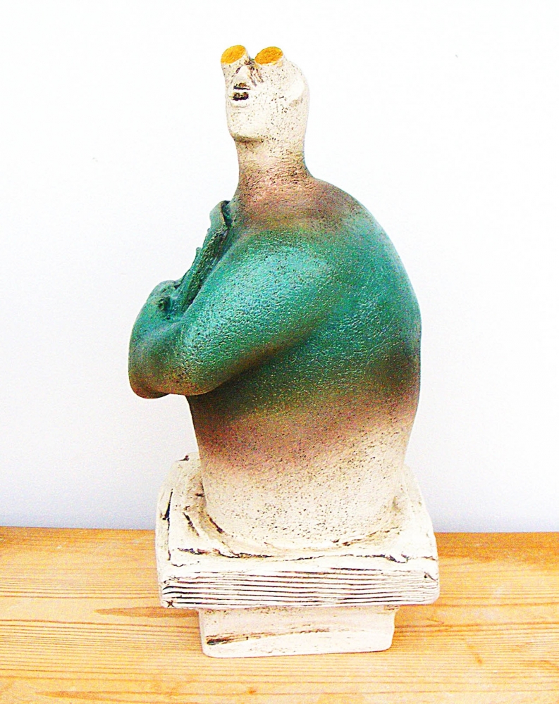 Stargazer Figure - Looking for Life, Io - Ceramic Sculpture