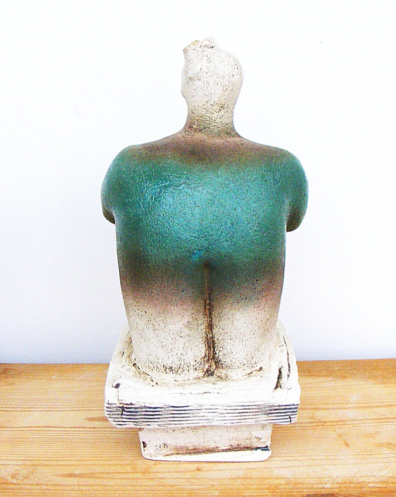 Stargazer Figure - Looking for Life, Io - Ceramic Sculpture