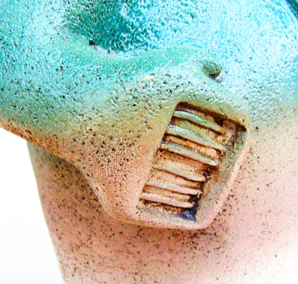Pair of Stargazer Figures - Looking for Life, Europa - Ceramic Sculptures