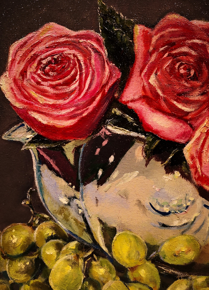 Roses with Grapes