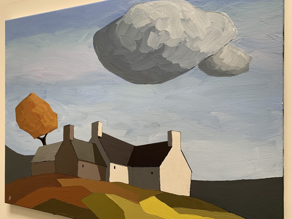 Farmhouse with Clouds