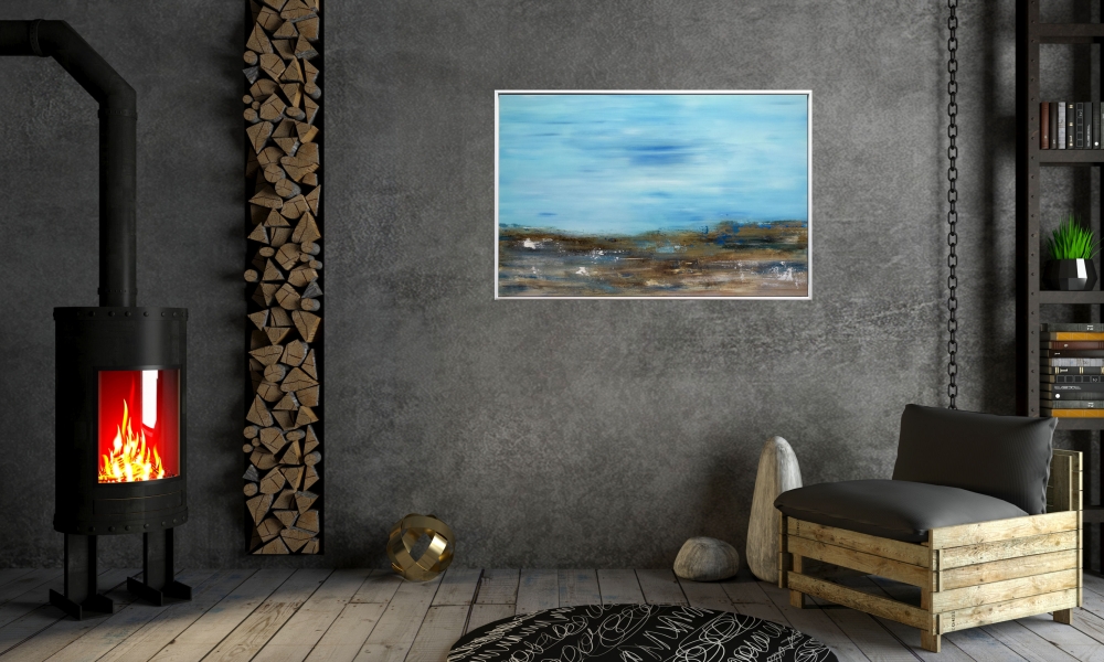 the land I love - abstract seascape in frame