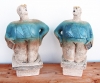 Pair of Stargazer Figures - Looking At Canis Major - Ceramic Sculpture