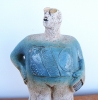 Pair of Stargazer Figures - Looking At Canis Major - Ceramic Sculpture