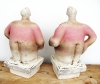 Pair of Stargazer Figures - Looking for Life, Callisto - Ceramic Sculptures