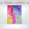 Summer Fun- floral abstract art in frame