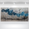 Blue Hydrangea - abstract flowers on stretched canvas