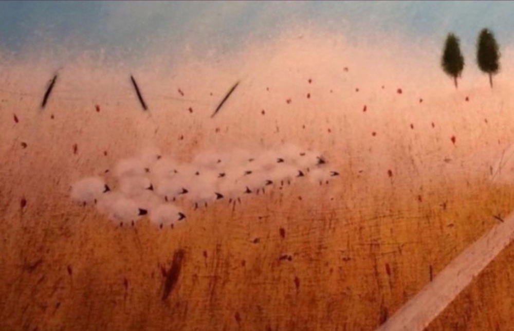 “The Sheep Return” 80x80x2cm