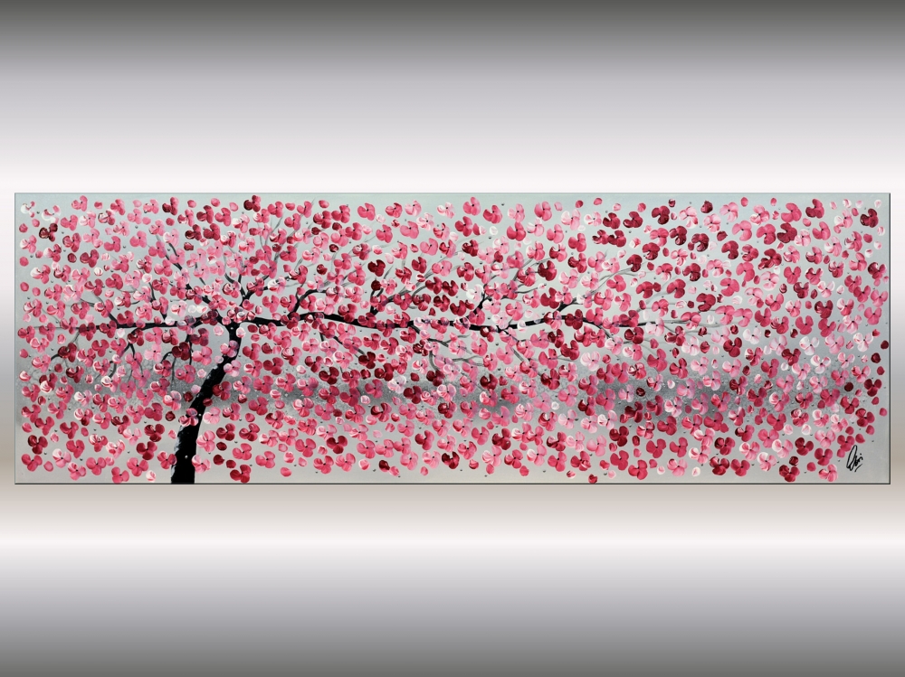 Promise of Spring - large cherry blossoms painting