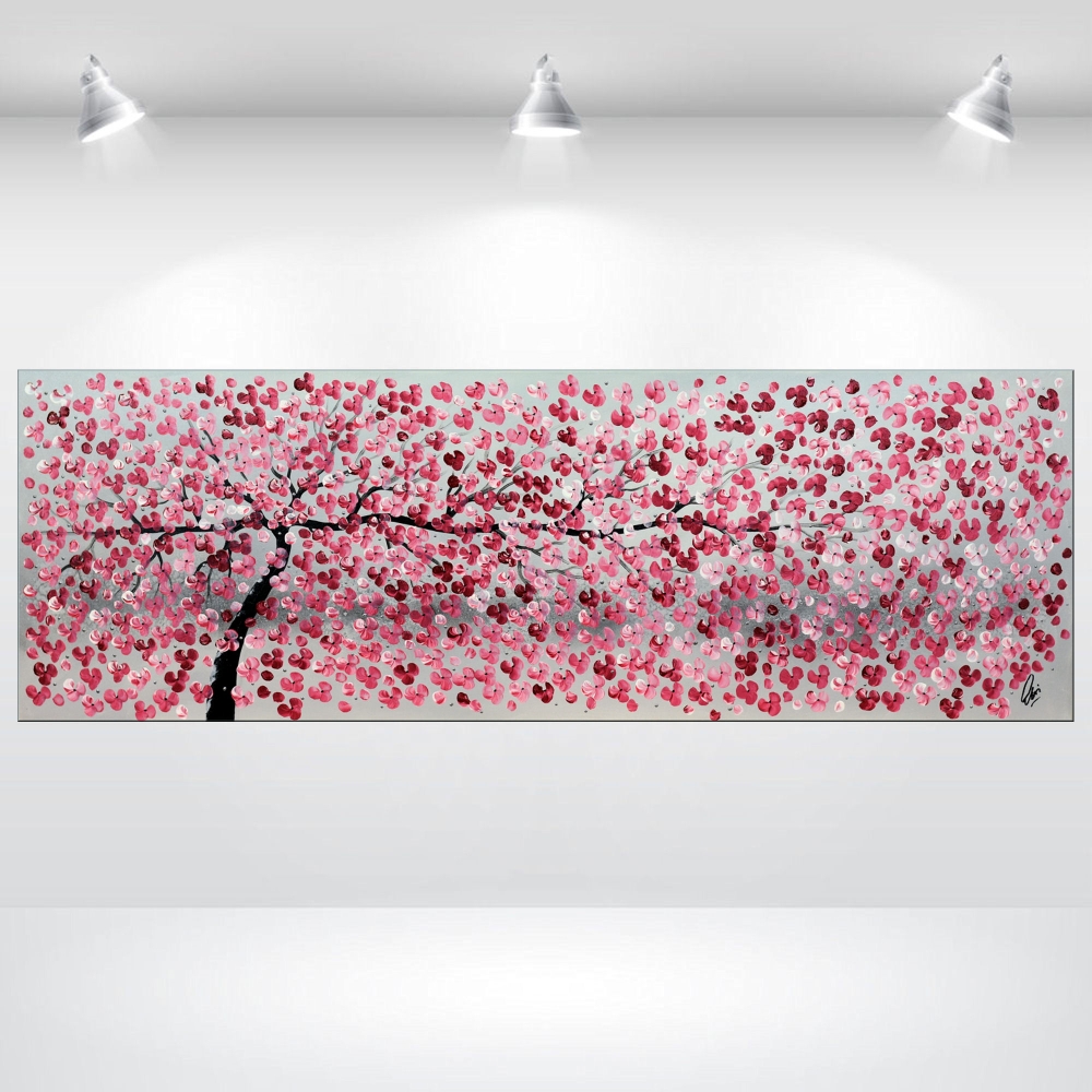 Promise of Spring - large cherry blossoms painting