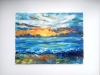 Abstract seascape with sunset