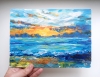 Abstract seascape with sunset