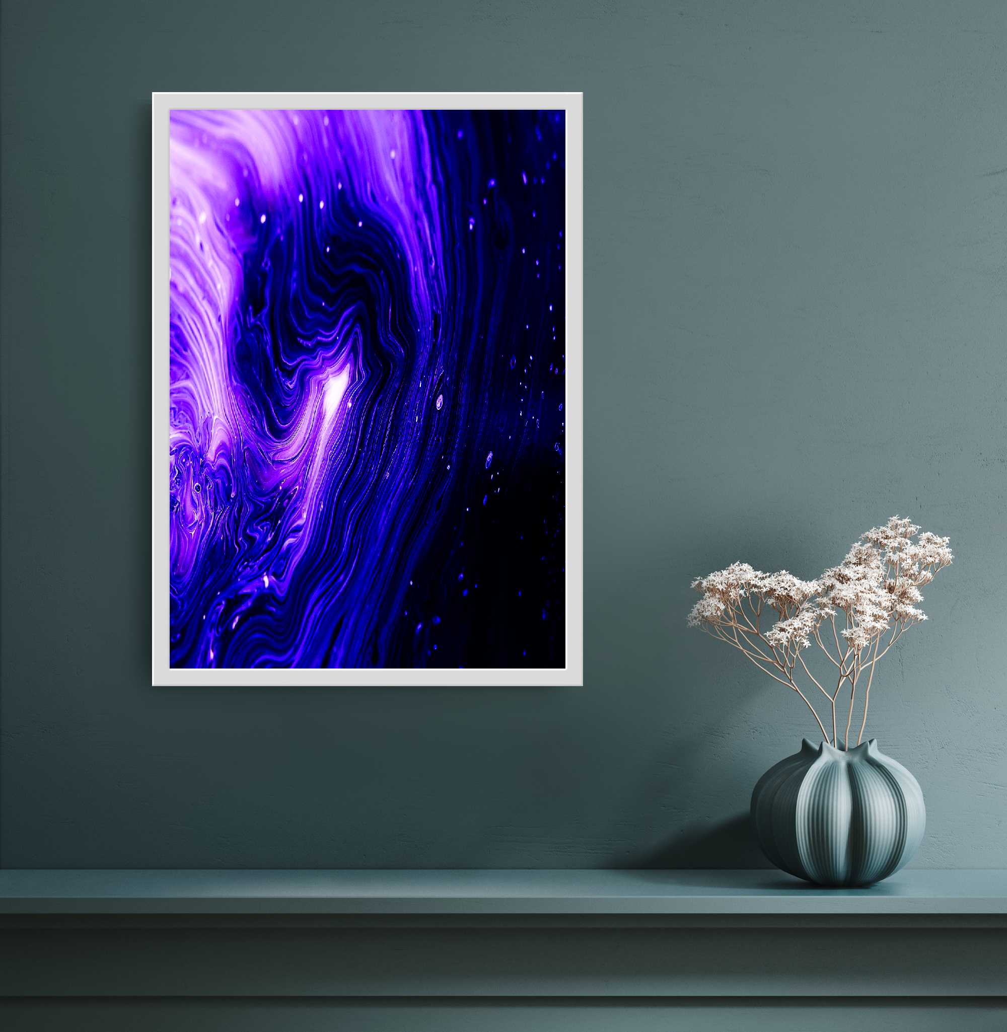 Blue Marble, Abstract, Modern, Contemporary, Ambient, Limited Edition