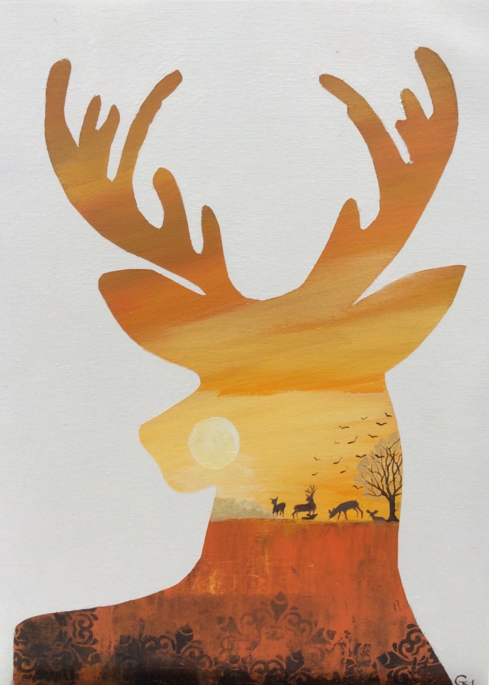 Inner landscape Stag and Family