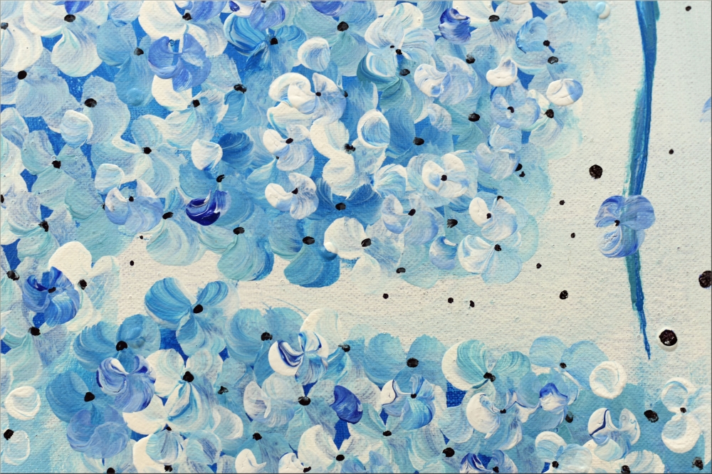 Whispering Blues: Abstract Hydrangea Reverie