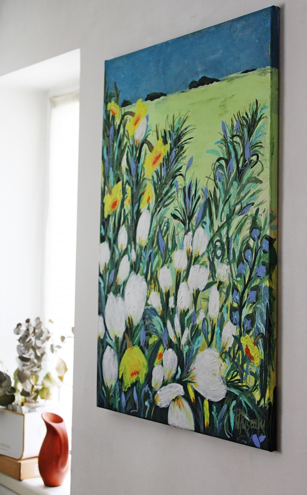 LONGING FOR FAR AWAY - floral painting