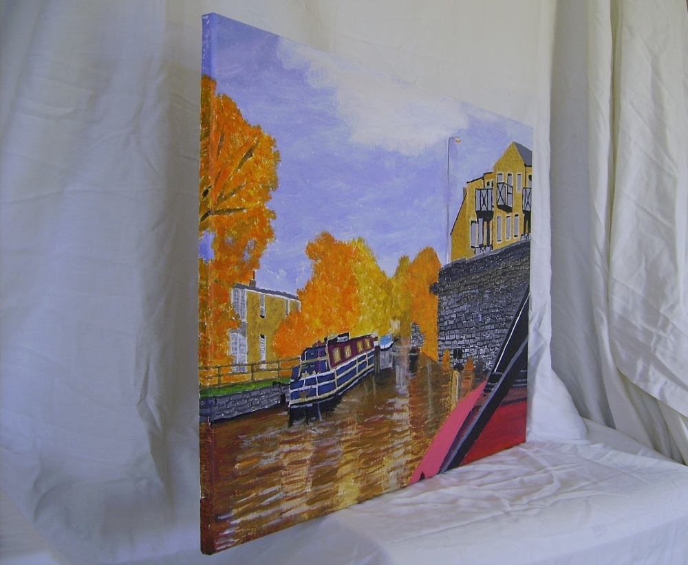 The Leeds Liverpool canal at Skipton Yorkshire.